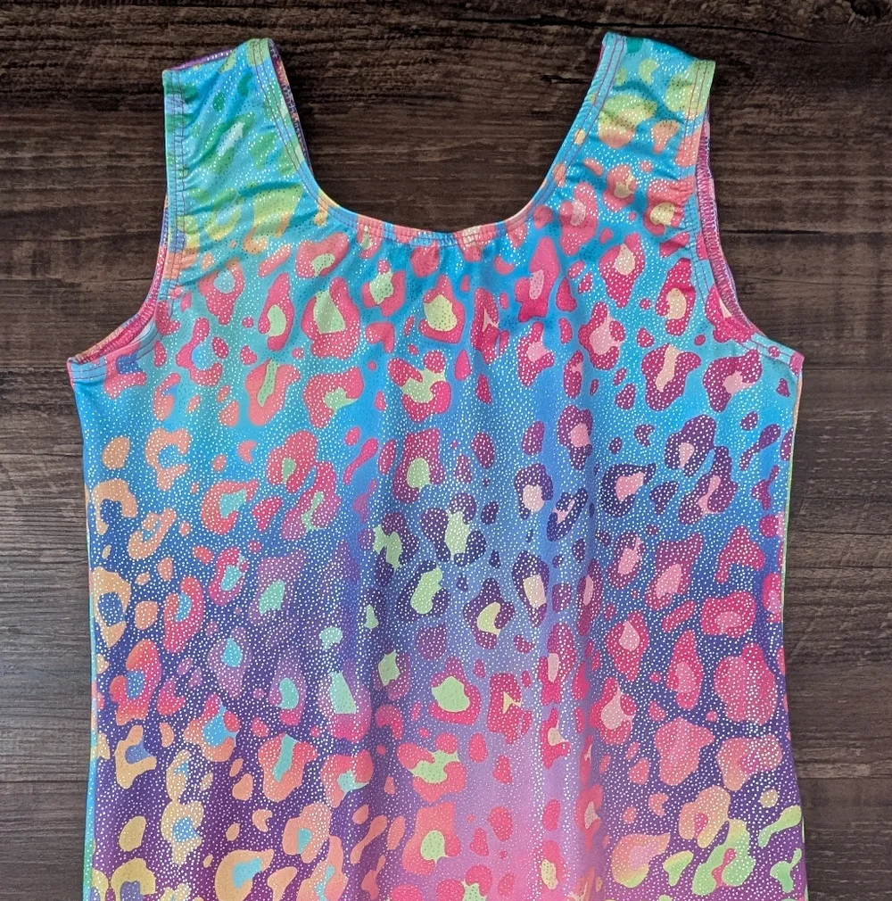Rainbow Leopard Leotard